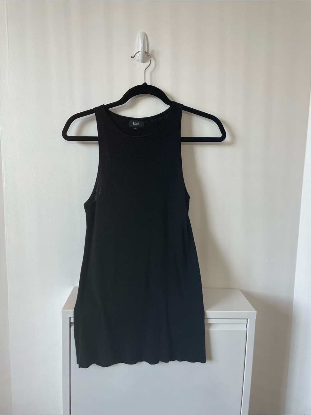 Line Knitwear Sleeveless Black knit Tank